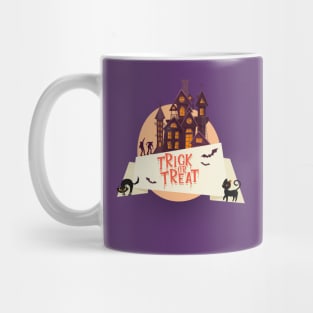 Halloween Trick or Treat I Halloween Castle I Halloween Black Cats I Halloween Global Trendy Costumes Mug